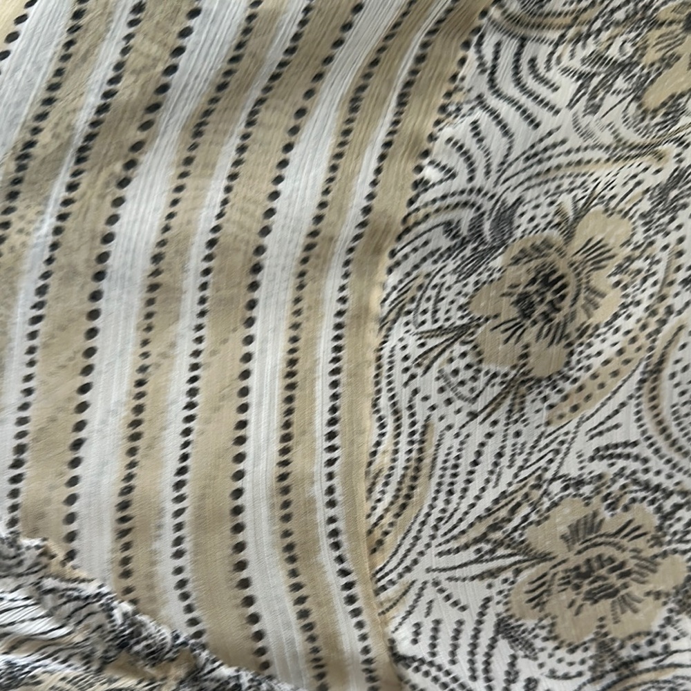 Free People Cream and Gray Ruffled Tie Front Sundress - Picture 2 of 2